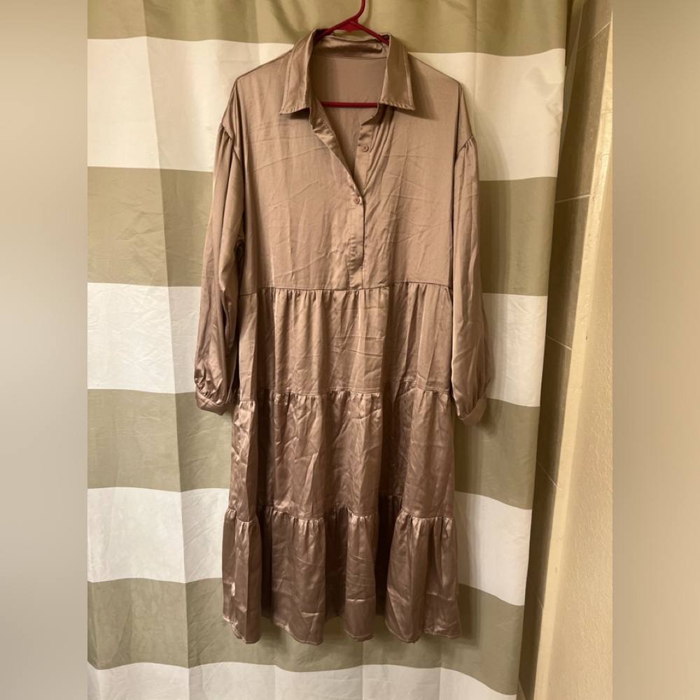 NWOT. Satin Dress